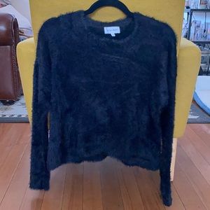 Bella Dahl black soft fuzzy sweater